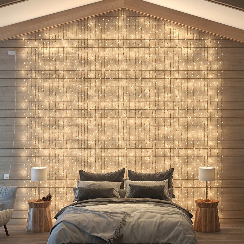 COPY - OVE Waterfall Curtain String Lights 1200 LED Bulbs with Remote Control